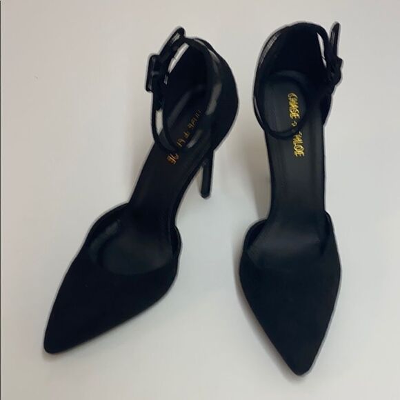 Chase & Chloe Isla Pointed Toe Ankle Strap heels A9 - Picture 3 of 6
